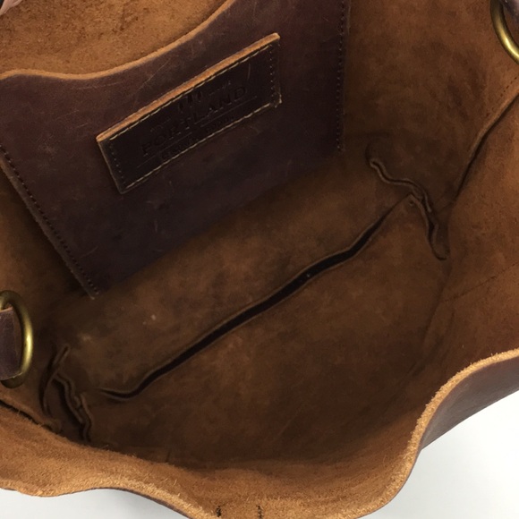 Portland Leather Goods  Dark Brown Leather Tote Bag - Picture 11 of 16